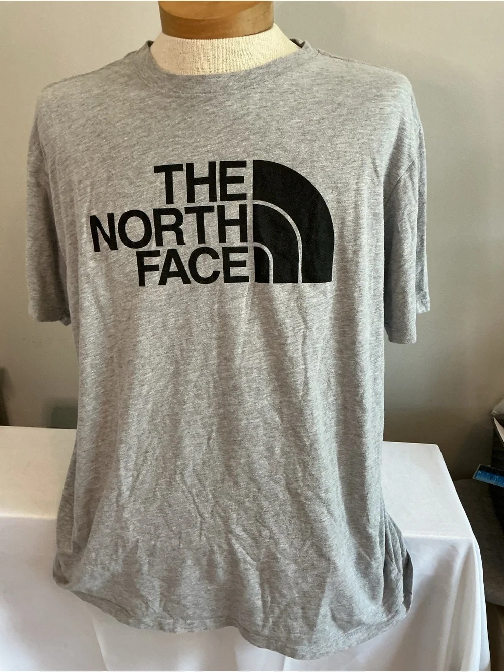 The North Face Heather Gray Tee with Black Logo